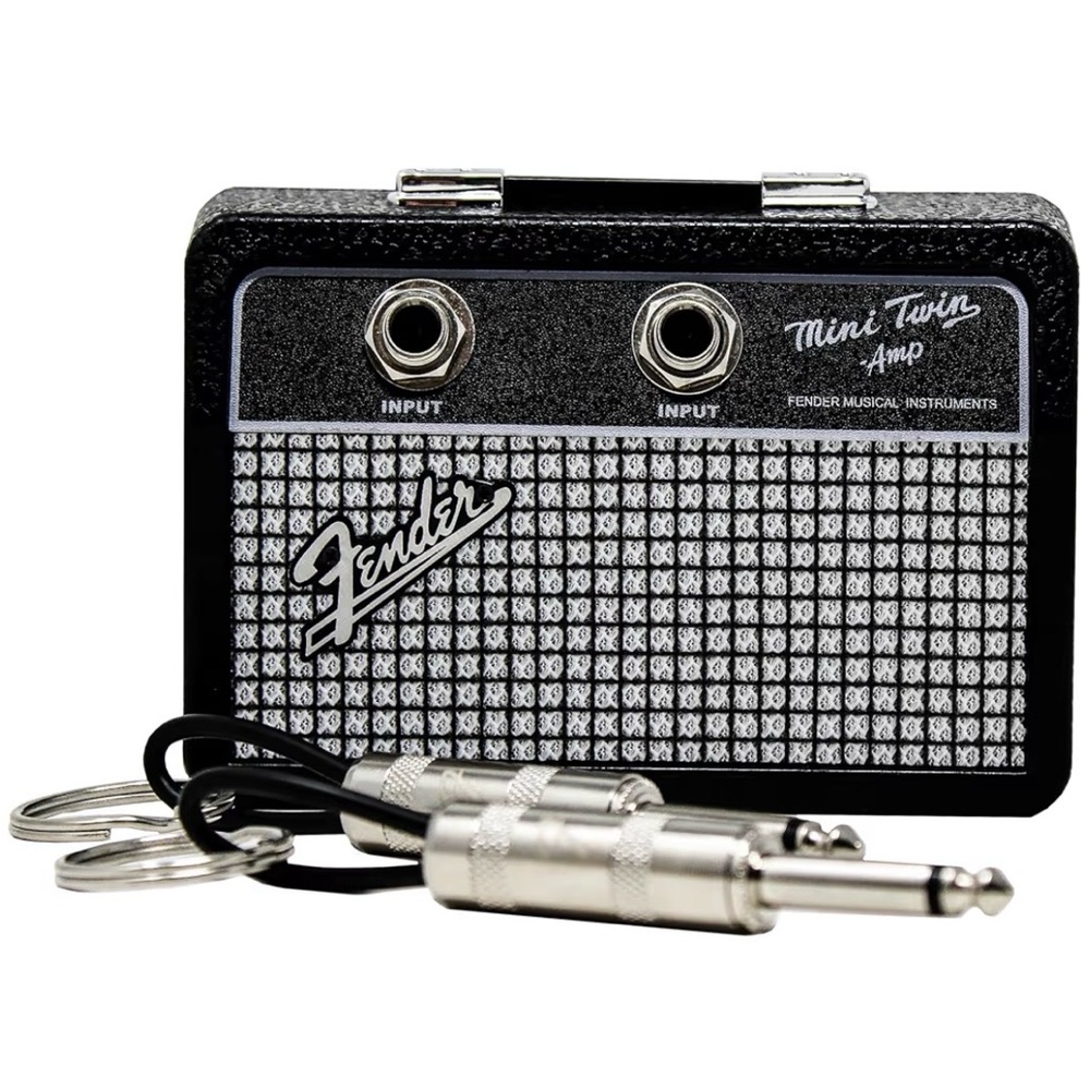 Fender Mini Twin Amp Keychain - Black and Silver